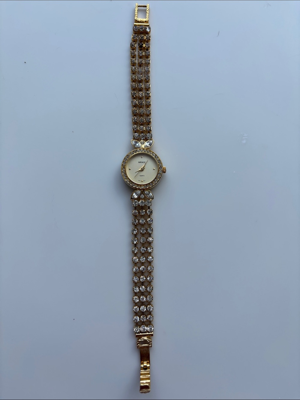 Hong Kong Vintage Mirage Gold-Tone Quartz Bracelet Watch
